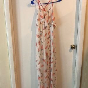 Feather Maxi Dress